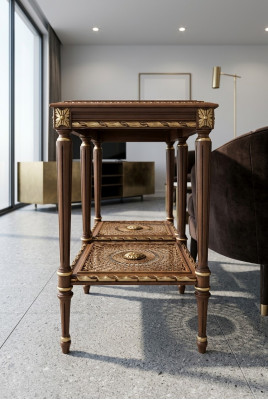 Couchtisch Beistelltisch Barock Rokoko Tisch Echtholz Möbel Tische Italien Neu