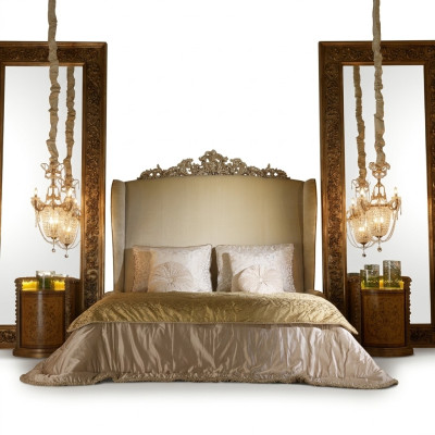 Chesterfield Großes Bett Kopfteil Betten Barock Rokoko Königlicher Stil Möbel