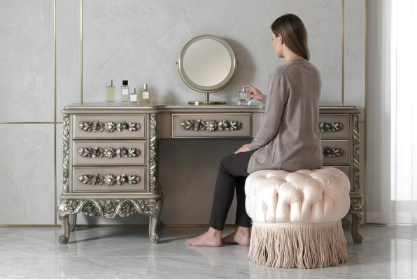 Konsolentisch Konsolentische Möbel Konsolen Kommode Sideboard Holz Farbe Silber