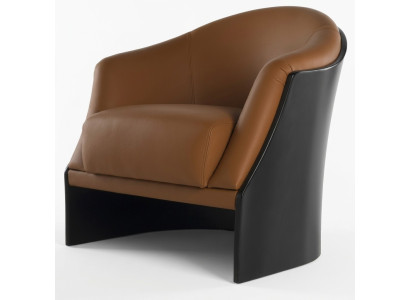 Sessel Wohnzimmer Stuhl Holz Esszimmer Sessel Stühle Einsitzer Leder Italien Neu