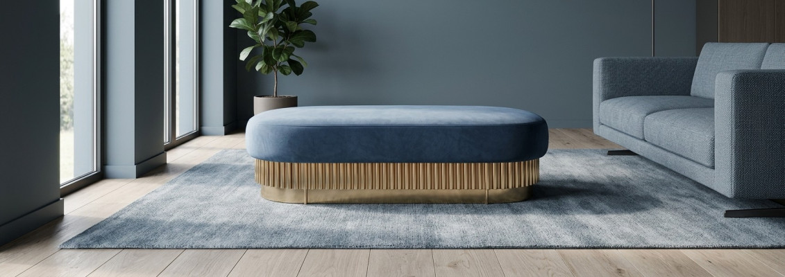 Sitz Polster Bank Polster Sitz Hocker Bank Stoff Holz Stil Designer Fußhocker
