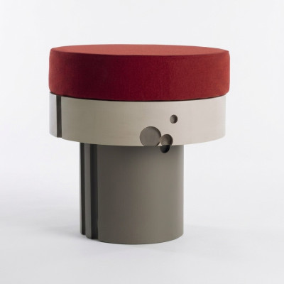 Pouf Fußhocker Sitz Hocker Polsterhocker Sitzhocker Edler designer Sitzbank Neu