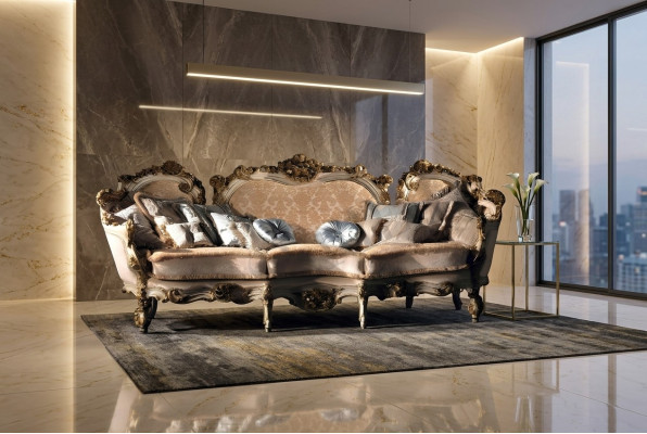 Design Sofa 4er Sitz Sofas Textil Design Italien Möbel 4 Sitzer Couch Polster