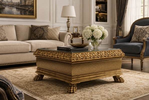 Couchtisch Design Möbel Stil Barock Holz Italienische Tisch Tische Couchtische