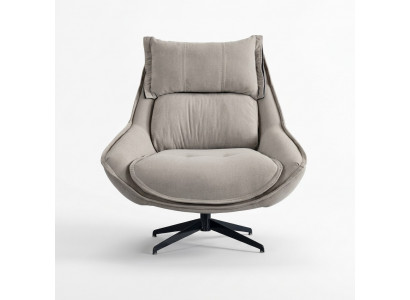 Drehbarer Sessel Luxus Ohrensessel Loft Möbel Design Stuhl Einsitzer Sofa Couch
