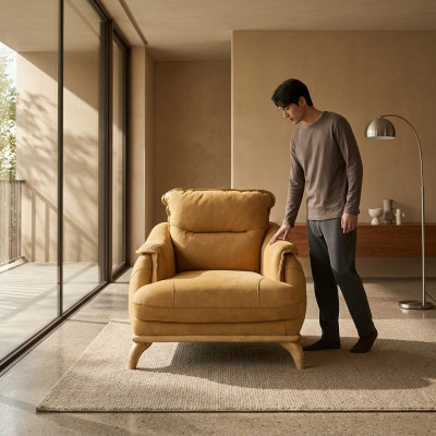Sessel 1 Sitzer Wohnzimmer Relax Design Italienische Möbel Einrichtung Italien