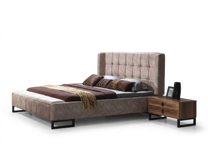 Bett Doppelbett Betten Möbel Einrichtung Schlafzimmer Design Stoff