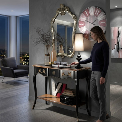 Konsolen Tisch Kommode mit Spiegel Luxus Klasse Möbel Set Stil Modern 2tlg. Neu