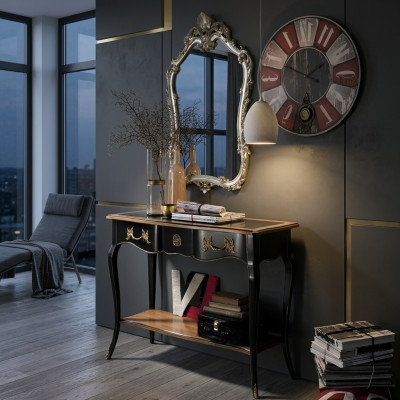 Konsolen Tisch Kommode mit Spiegel Luxus Klasse Möbel Set Stil Modern 2tlg. Neu