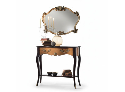 Konsole Tisch Möbel Barock Stil Spiegel Holz Italienisch Tische Gruppe 2tlg. Set
