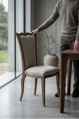 Polster Stühle 1x Sessel Wohn Ess Zimmer Textil Designer Stuhl Luxus