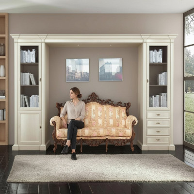 Schrank Vitrine Holz Wohnzimmer Möbel TV Schrankwände Moderne Design Wohnwand