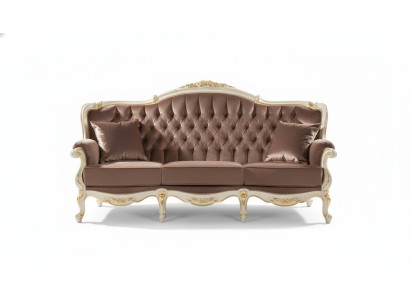 italienischer Stil Dreisitzer Sofa Wohnlandschaft Textilsofa 3 Sitz couch Sofas