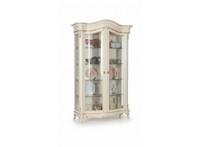 Vitrinen Glas Schrank Vitrine Wohnzimmer Holz Anrichte Italienische Möbel Regal