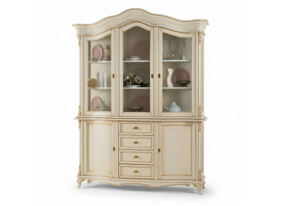 Vitrinen Schrank Echtholz Anrichte Vitrine Massiv Esszimmer Möbel Massive Holz
