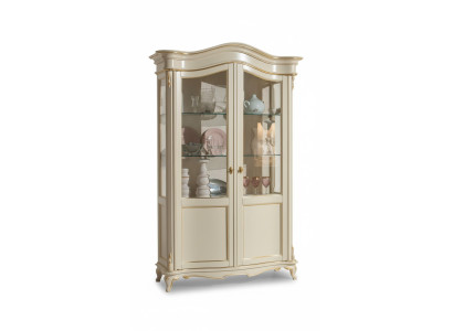 Vitrine Italienische Luxus Möbel Vitrinen Kommodenschrank Glas Design Schrank