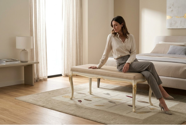 Ottomane Chaiselounge Sitzbank Textil Designer Hocker Fußhocker Beistellhocker
