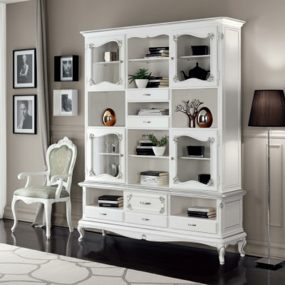 Wohnzimmer Vitrine Schrank Bücher Regal Anrichte Klassische Möbel Regale Holz