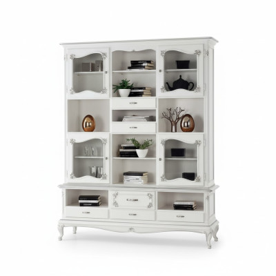 Wohnzimmer Vitrine Schrank Bücher Regal Anrichte Klassische Möbel Regale Holz