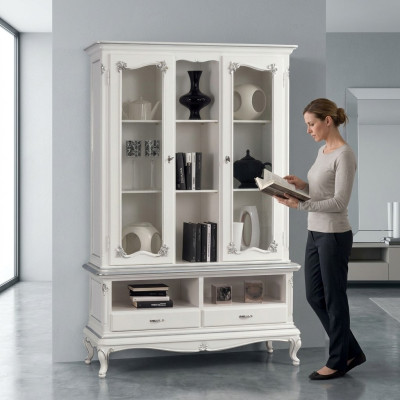 Wohnzimmer Vitrine Schrank Bücher Regal Anrichte Klassische Möbel Regale Holz