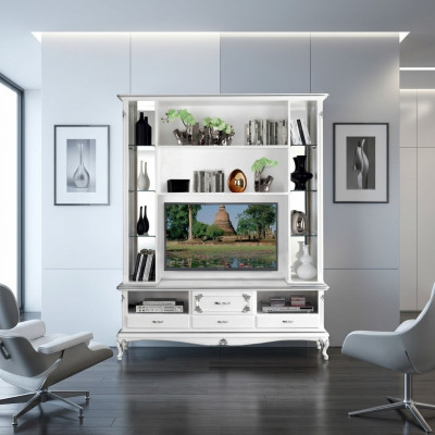 Wohnzimmer Wandregal TV Schrank Wandschränke Regal Holz Wohnzimmer Möbel Neu