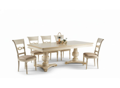 Komplett Set Esstisch 6 Stühle Esszimmer Set Ess Gruppe Holz Tisch Tische 7tlg