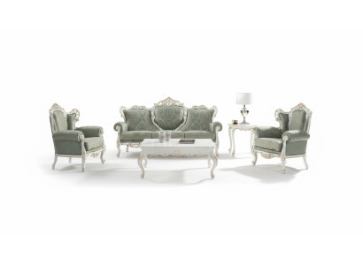 Sofagarnitur Set Couch Klassische Barock Möbel Wohnzimmer Couch 5tlg. Sofa Tisch