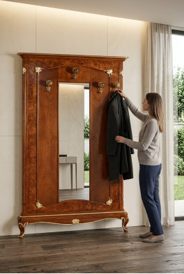 Wand Garderobe Ständer Holz Kleiderständer Italienische Möbel Garderoben Holz