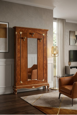Wand Garderobe Ständer Holz Kleiderständer Italienische Möbel Garderoben Holz