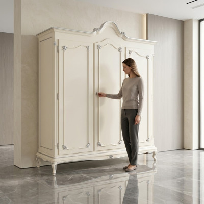 Kleiderschrank Holz Schrank Schlafzimmer Möbel Design Schränke Weiße Italien Neu