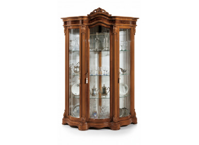 Vitrinen Glas Schrank Vitrine Wohnzimmer Holz Anrichte Italienische Möbel Regal