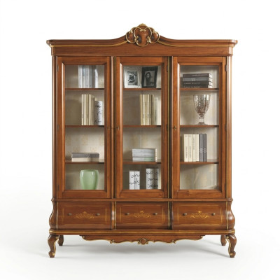 Vitrine Schrank Bücher Regal Anrichte Klassische Italienische Möbel Regale Holz