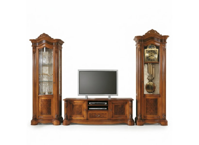 Wohnzimmer rtv Vitrine Wohnwand Schränke Design tv Art déco Vitrinen Set Schrank