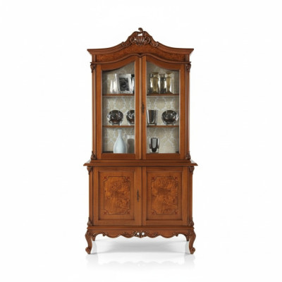 Vitrine Italienische Luxus Möbel Vitrinen Anrichte Schrank Glas Design Schränke