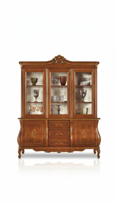 Italienische Möbel Vitrine Schrank Wohnzimmer Anrichte Schränke Vitrinen xxl big