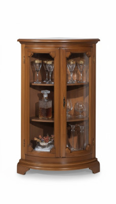Vitrine Italienische Luxus Möbel Vitrinen Anrichte Schrank Glas Design Schränke