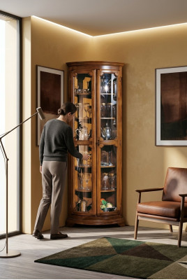 Vitrinen Glas Schrank Italienische Möbel Vitrine Wohnzimmer Anrichte Schränke