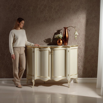 Klassische Kommode Holz Sideboard Schrank Schränke Italienische Möbel Kommoden