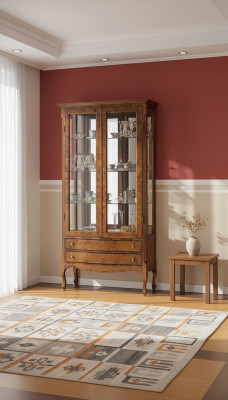 Vitrine Italienische Luxus Möbel Vitrinen Anrichte Schrank Glas Design Schränke