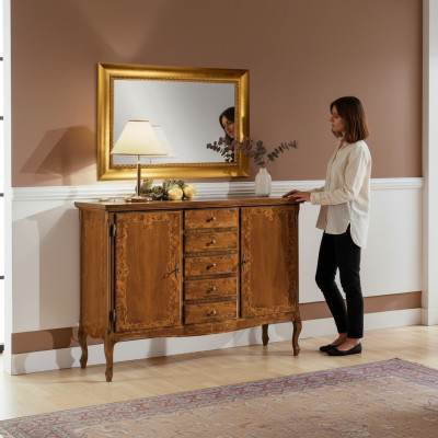 Luxus Kommode Spiegel Gruppe Holz Konsole Sideboard Schubladen Kommoden Konsolen