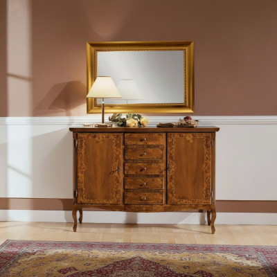 Luxus Kommode Spiegel Gruppe Holz Konsole Sideboard Schubladen Kommoden Konsolen