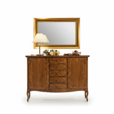 Luxus Kommode Spiegel Gruppe Holz Konsole Sideboard Schubladen Kommoden Konsolen