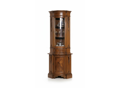 Eckvitrine Eckschrank Vitrine Schrank Holz Schränke Italienische Möbel Glas Neu