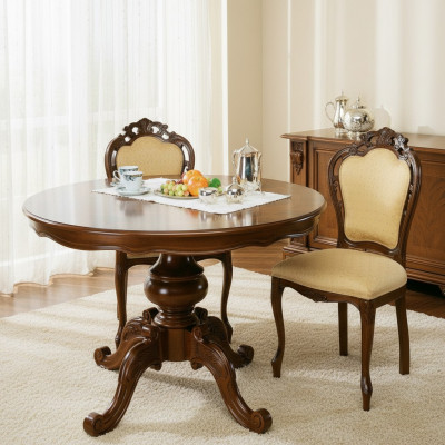 Runder Esstisch Essgruppe Esszimmer Set Garnitur Tisch mit Stühlen 3tlg. Set