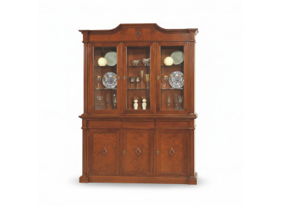 Anrichte Möbel Glasschrank Vitrine Holz Vitrinen Glas Schrank Schränke Italien