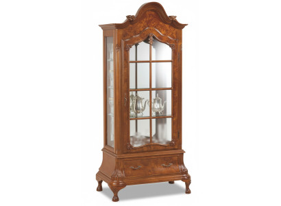 Vitrine Glasschrank braun Möbel Schränke Vitrinen Schrank Italienische Möbel neu