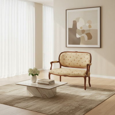 Design Zweisitzer Sofa Luxus Sofas Sofa 2er Couch Textil Italienische Möbel Neu