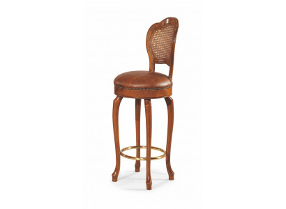 Barhocker Design Hocker Thekenhocker Bar Stuhl braun Leder Luxus Polsterung Bars