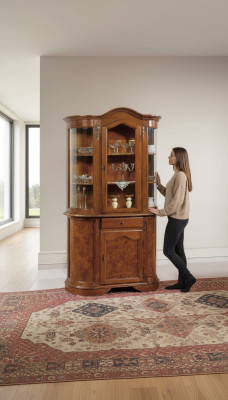 Vitrine Italienische Möbel Vitrine Wohnzimmer Sideboard Anrichte Glas Schränke