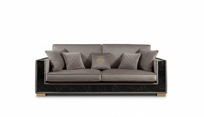 Luxus Sofa 3 Sitzer Modern Design Polster Textil Sofas Sitz Italienische Möbel